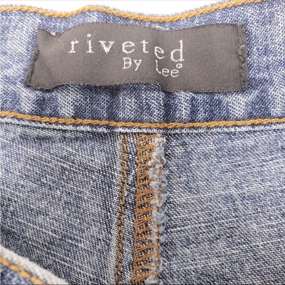 Riveted by Lee Women’s High waisted Cargo medium Wash denim shorts size 10 - Picture 13 of 15